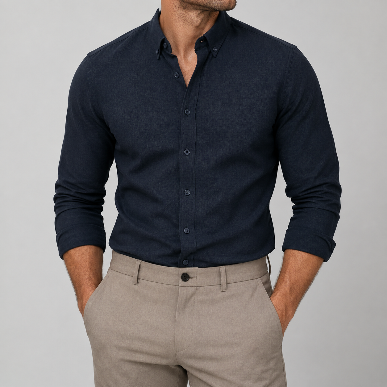 Ramon button-down business long-sleeve shirt