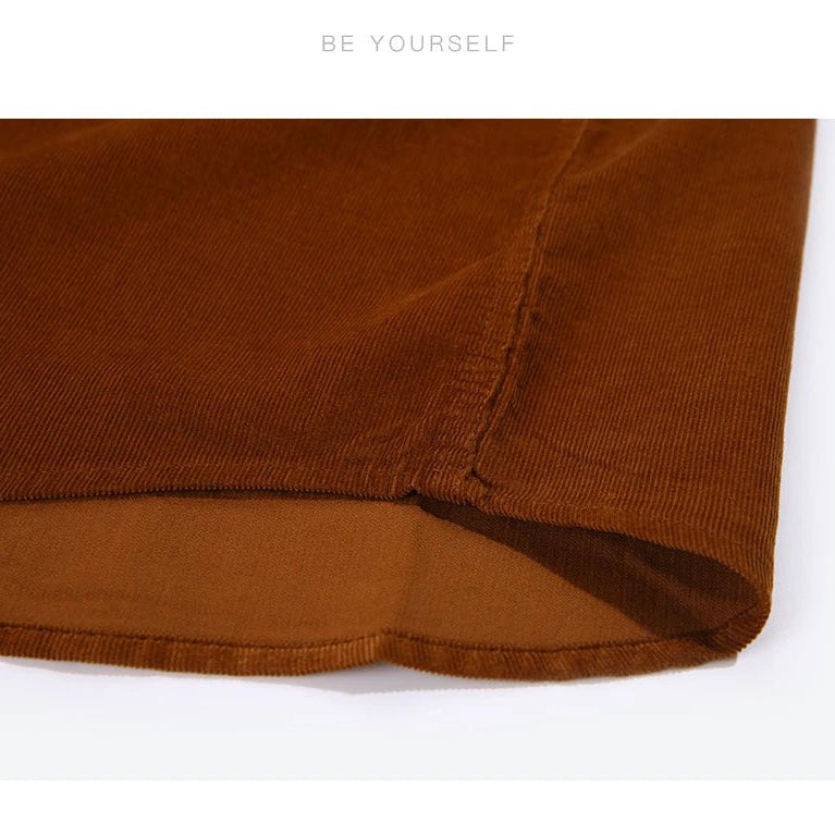 100% Cotton corduroy casual shirt with pocket - Antonios