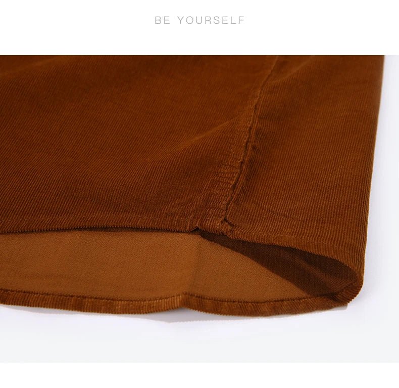 100% Cotton corduroy casual shirt with pocket - Antonios