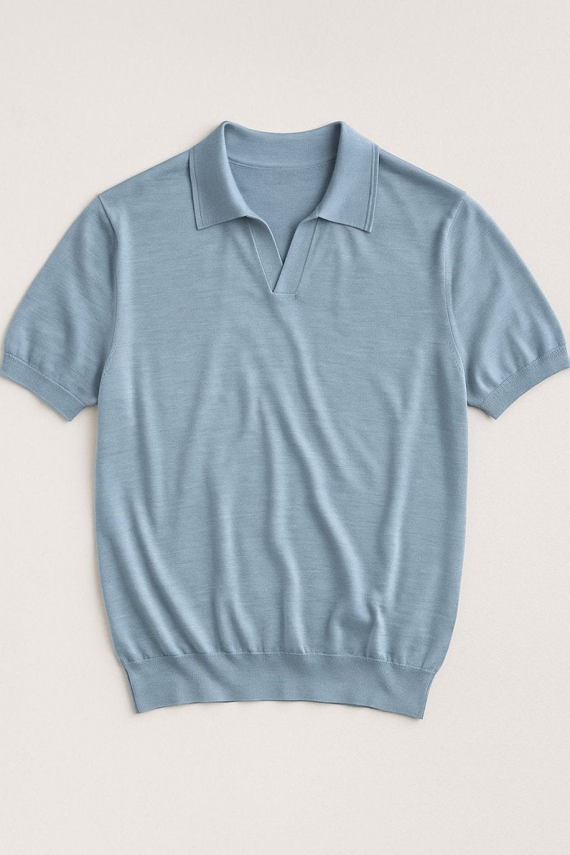 100% Merino wool casual polo t-shirt - Antonios