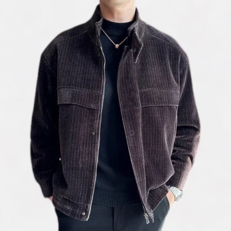 Men's casual corduroy winter jacket for all seasons, stylish and comfortable.