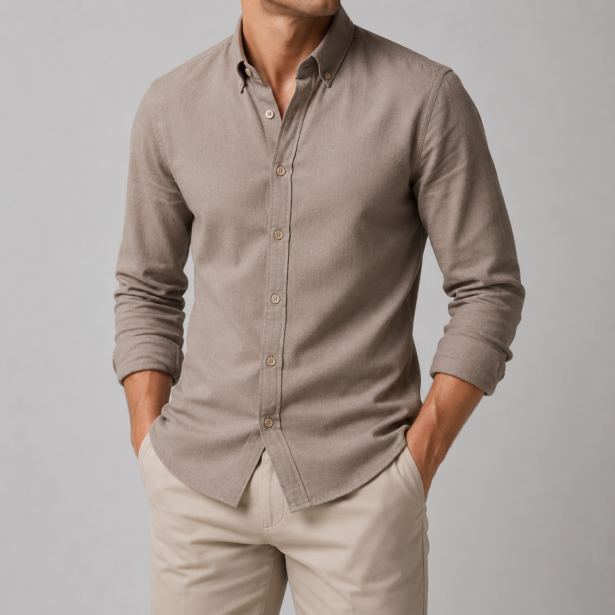 Ramon button-down business long-sleeve shirt