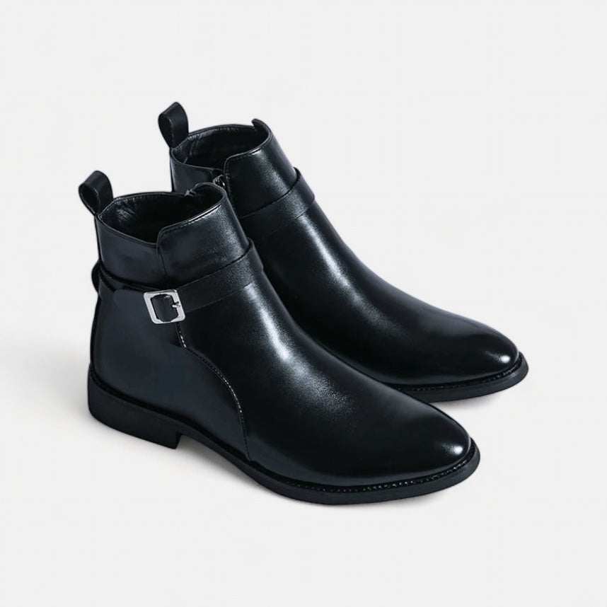 Elegant luxury boots made from high-quality ecological leather and rubber.