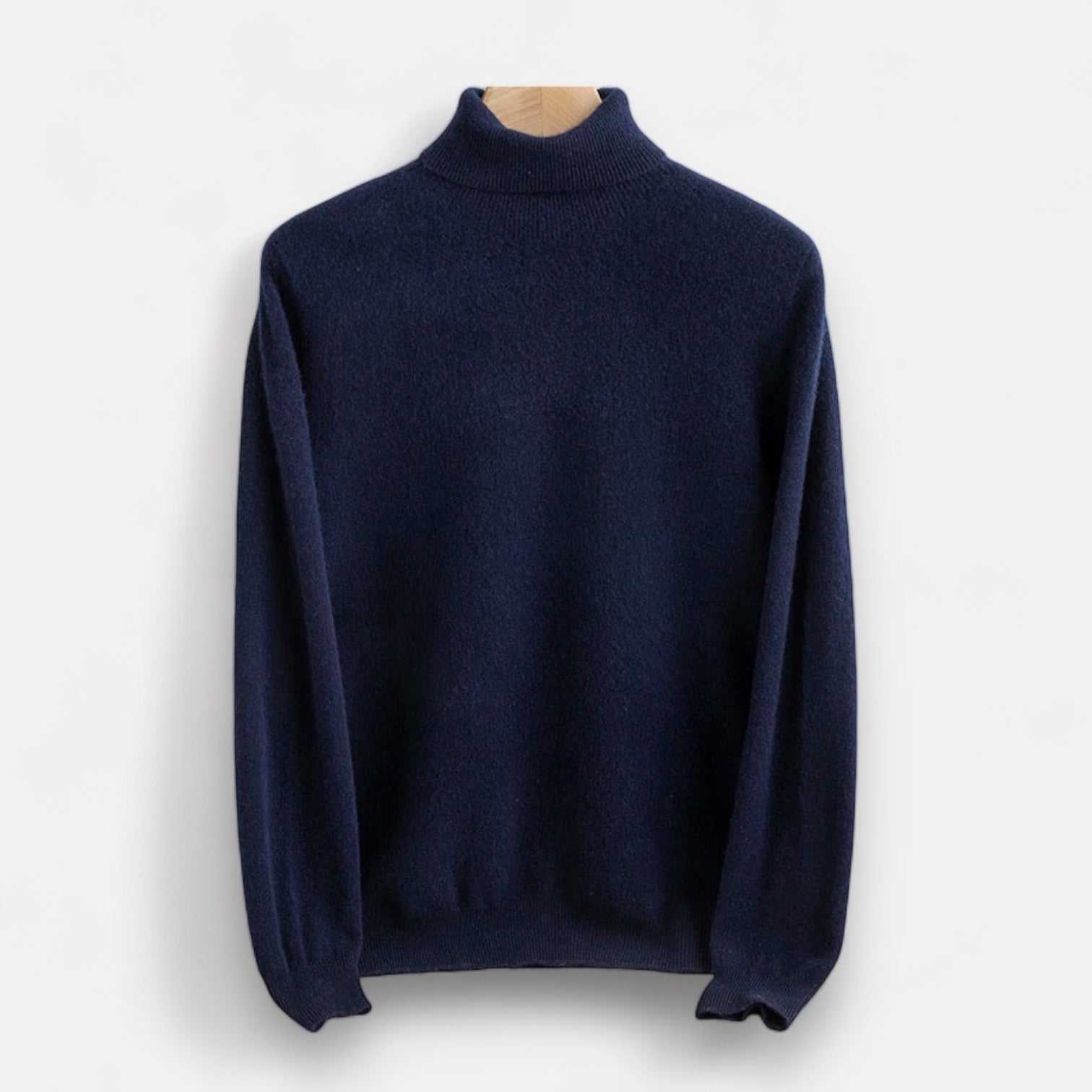 Business wool turtleneck sweater for men, autumn/winter, high-quality wool blend.