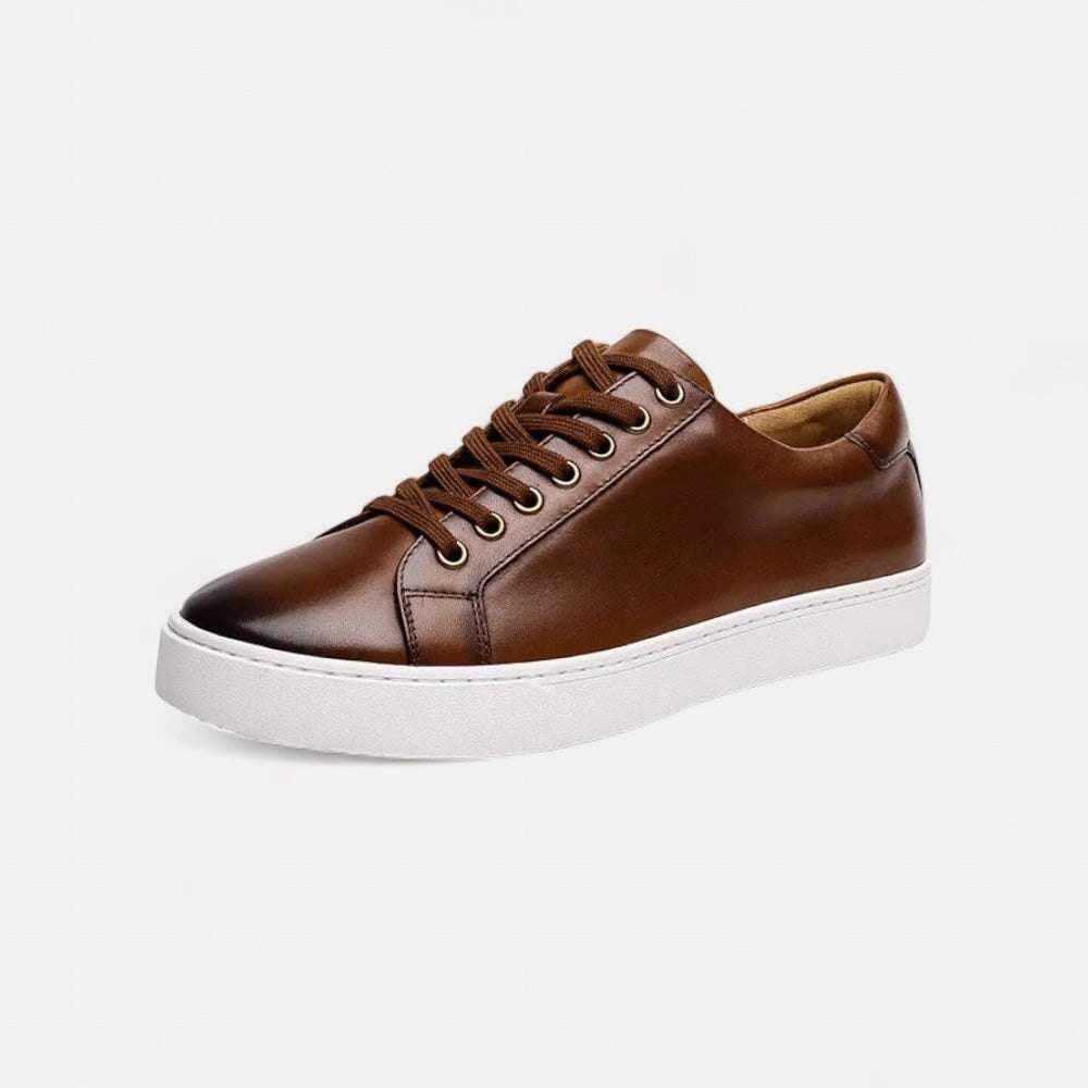 British genuine leather shoes with rubber outsole and cow suede lining.