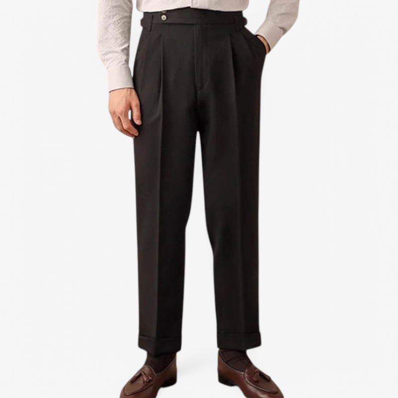 Trousers office business social club - stylish, comfortable, durable blend of polyester and cotton for modern gentlemen.