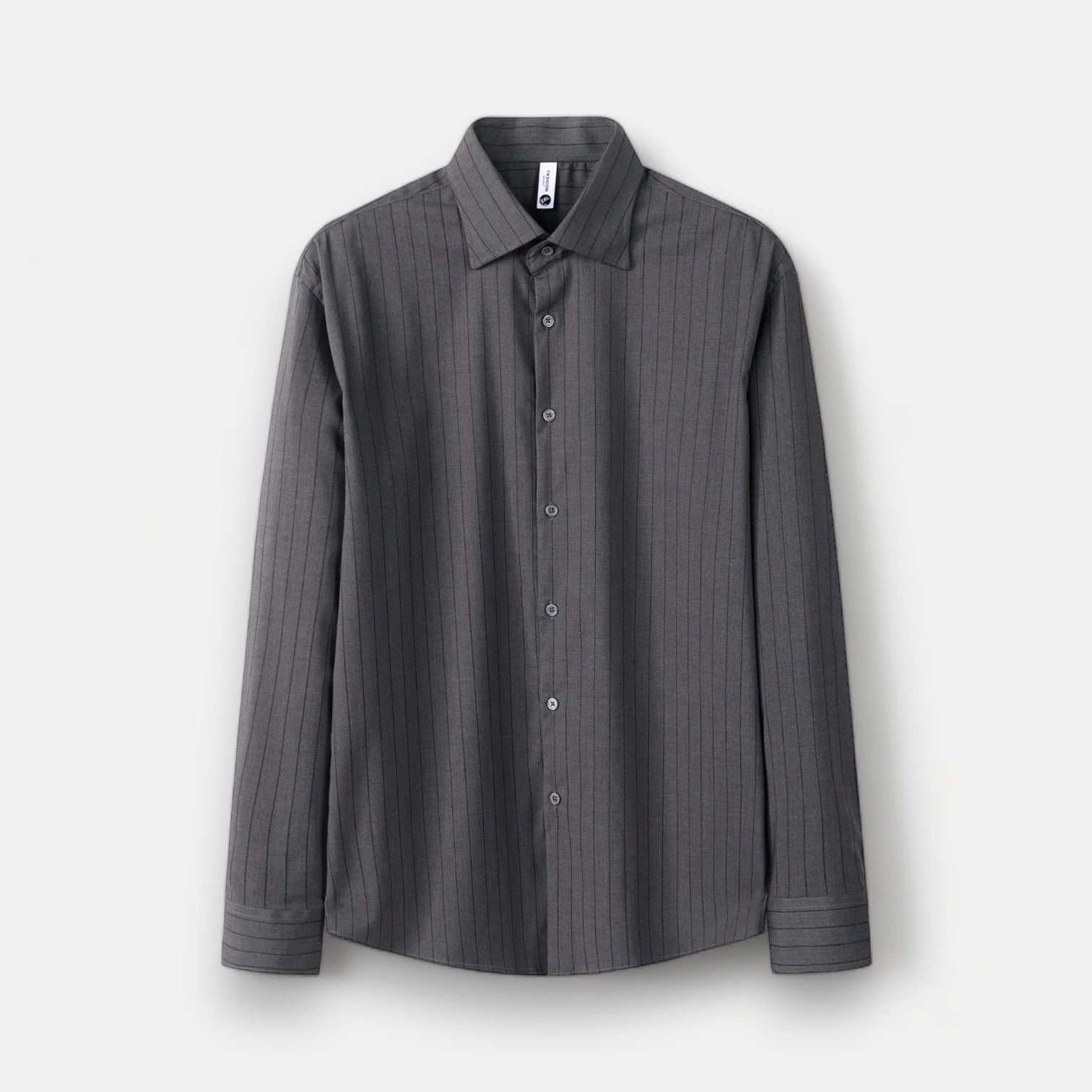 Italian design summer casual shirt in solid gray pattern, perfect for any occasion.