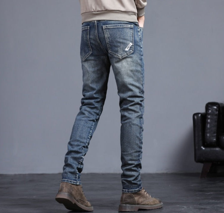Vinny Denim Jeans for men, casual style, comfortable fit, cotton and polyester blend.