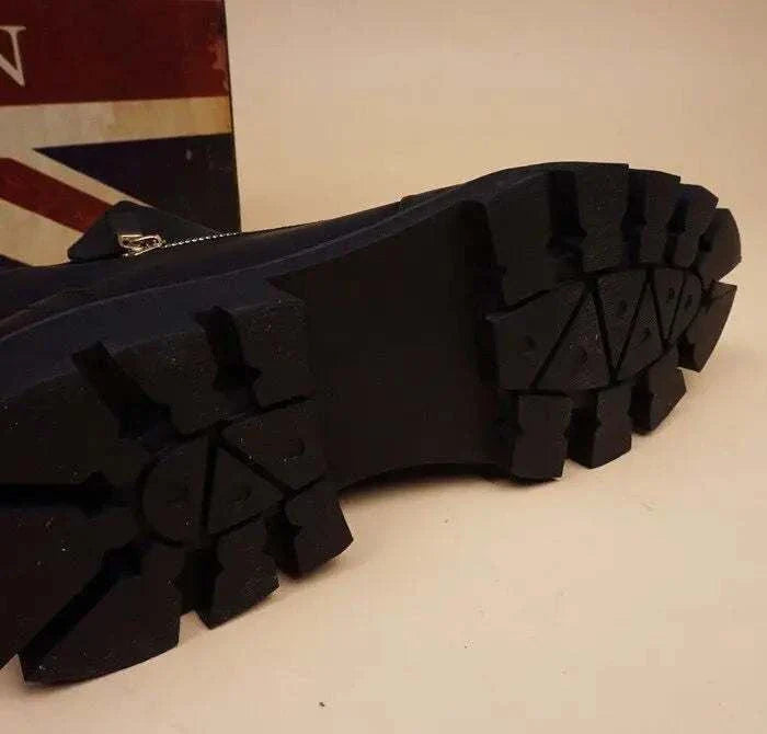 Fashion leather Chelsea boots with zipper, rubber soles, ecological leather.