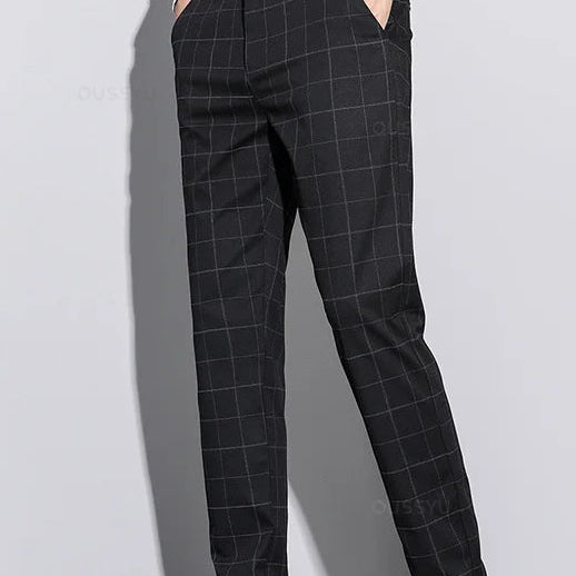 Korean formal checked pants