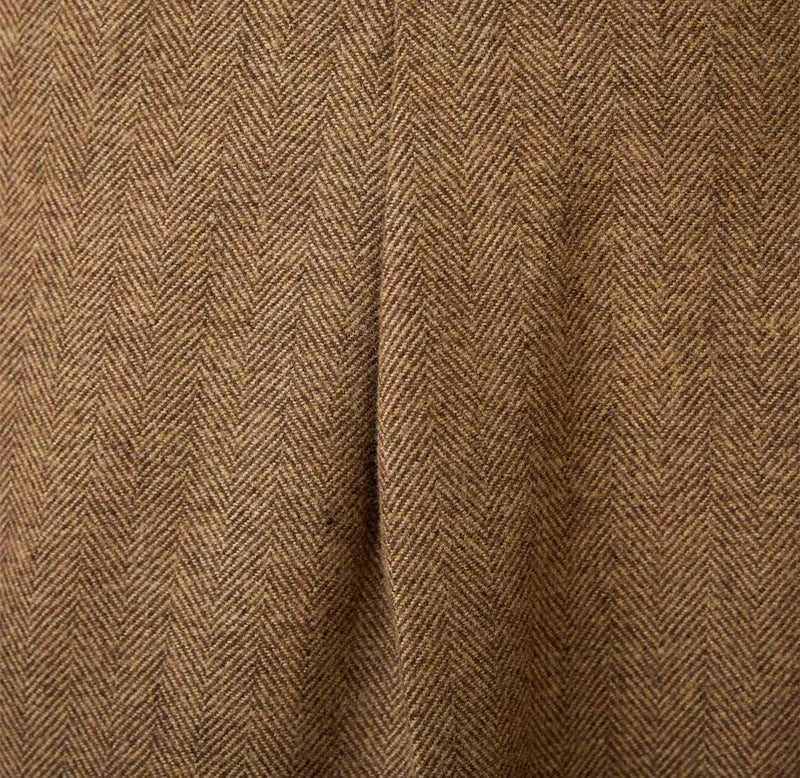 Close-up of the fabric texture of Wool winter Italian trousers.