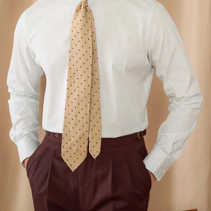 Business slim fit long sleeve premium men's shirt in professional setting.