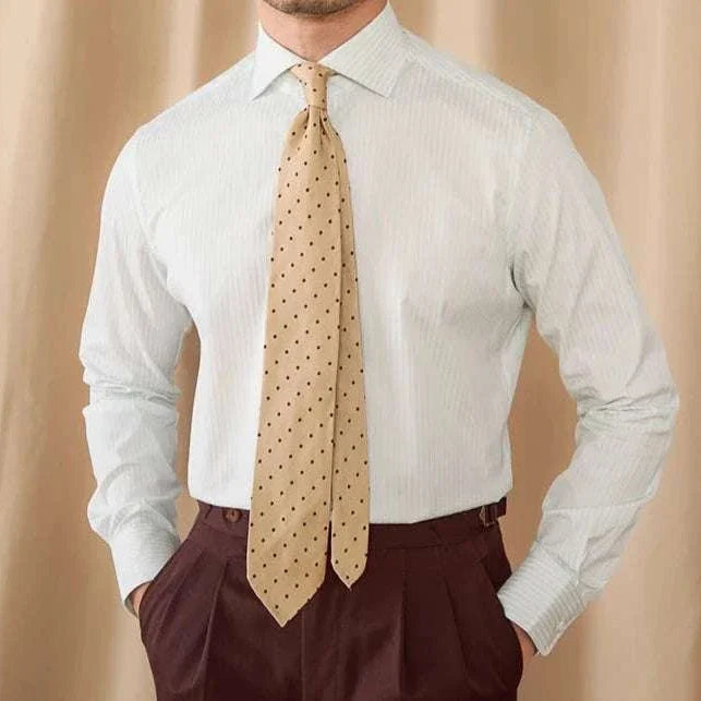 Business slim fit long sleeve premium shirt for men in a professional setting.