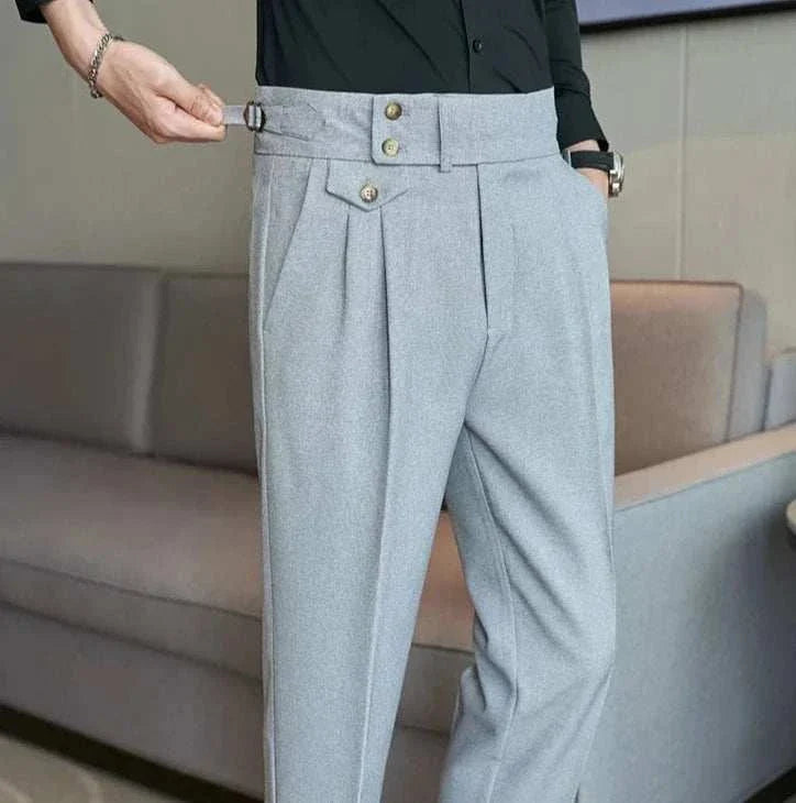 Slim fit suit elegant pants with high-quality material and polished appearance.