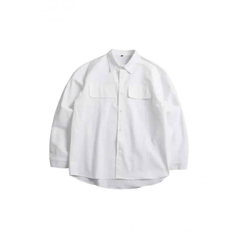 Paulo cotton long sleeve shirt with double pockets