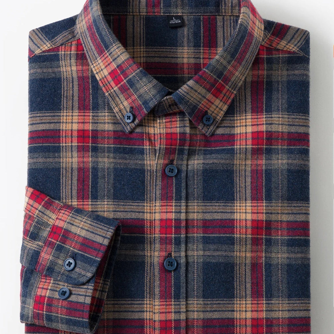 Checked pattern casual long-sleeve shirt
