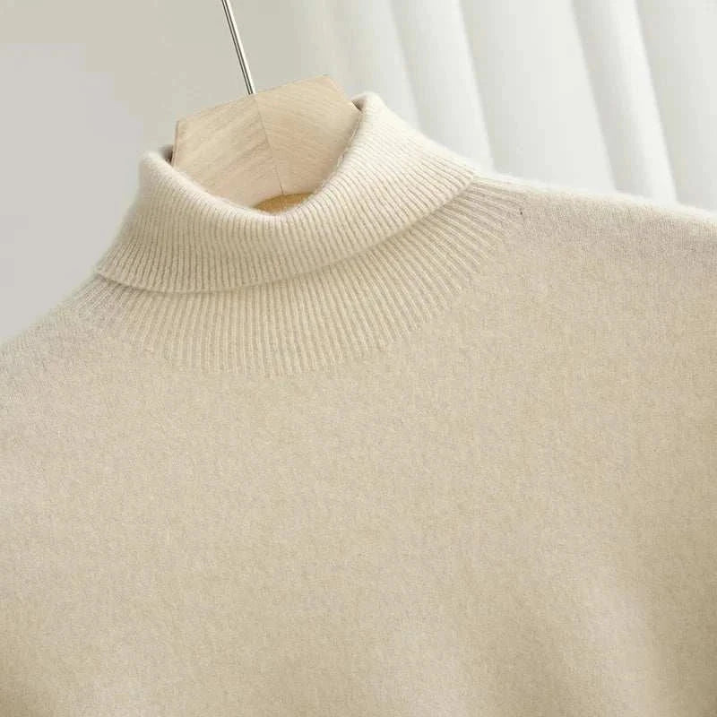 Men's business wool turtleneck sweater for autumn and winter.
