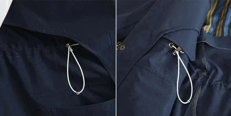 Close-up of British old money jacket, showcasing elegant design and high-quality cotton fabric.