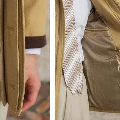 Italian smart casual jacket showcasing vintage style and high-quality cotton fabric.