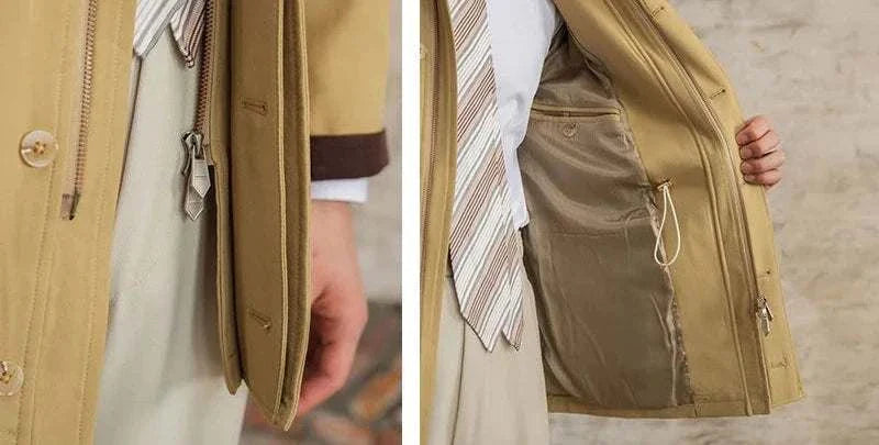 Italian smart casual jacket showcasing vintage style and high-quality cotton fabric.