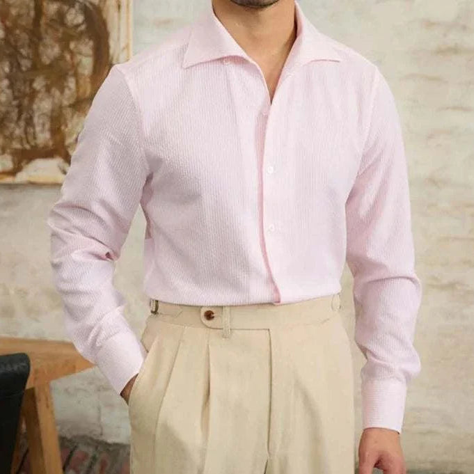 Vintage Italian long sleeve shirt in soft, breathable cotton.