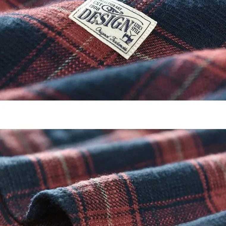 Antonios pure cotton summer shirt fabric close-up with designer label.