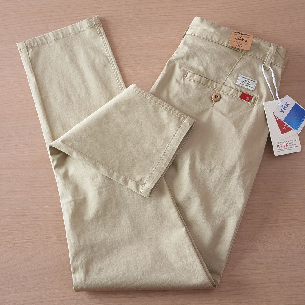 Business straight fit chino with 97% cotton