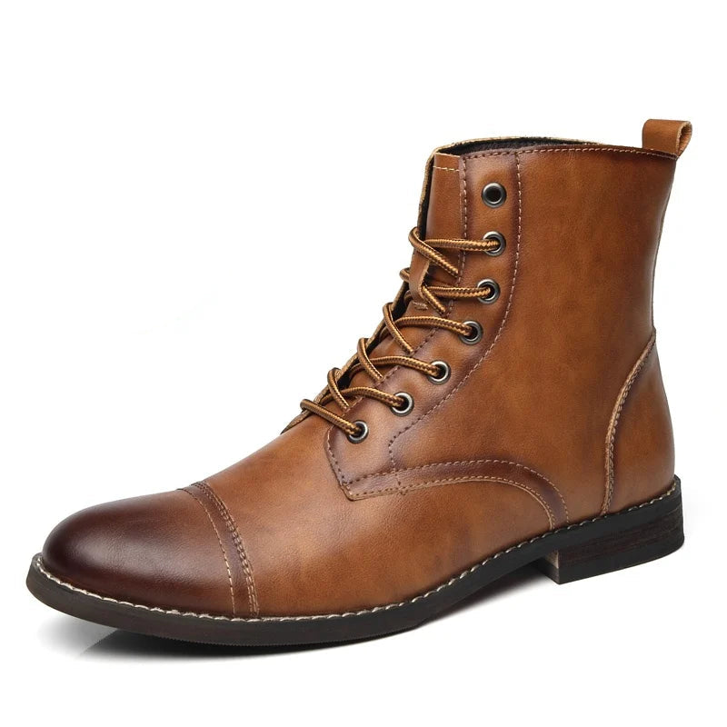 Comfortable winter leather boots