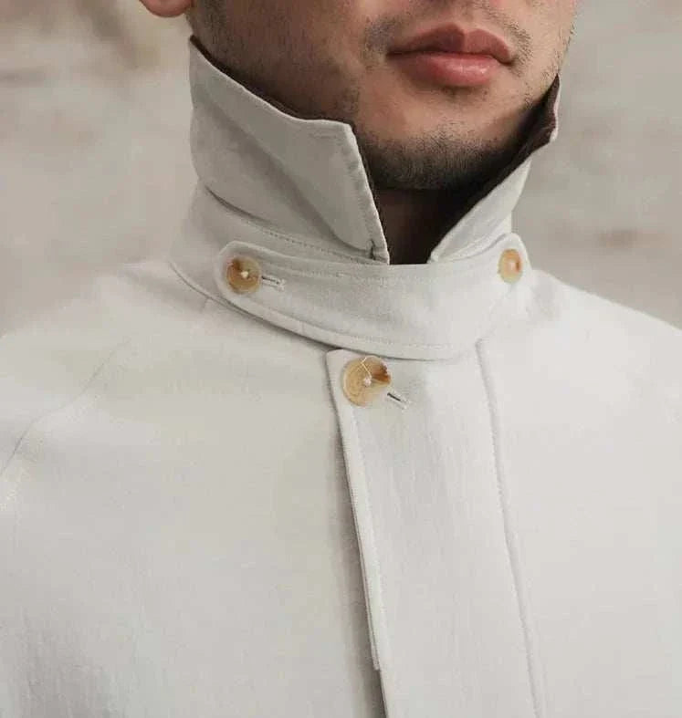 Italian smart casual jacket in high-quality cotton, vintage style, perfect for autumn.