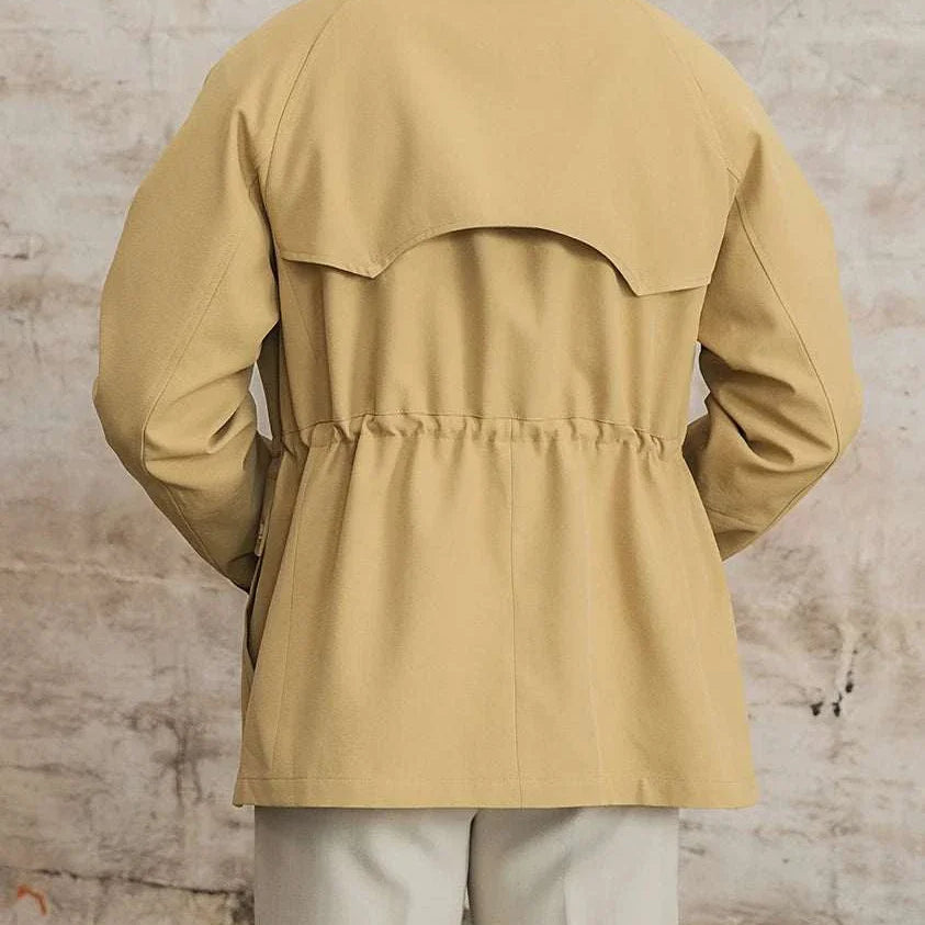 Italian smart casual jacket in beige, vintage style for autumn.