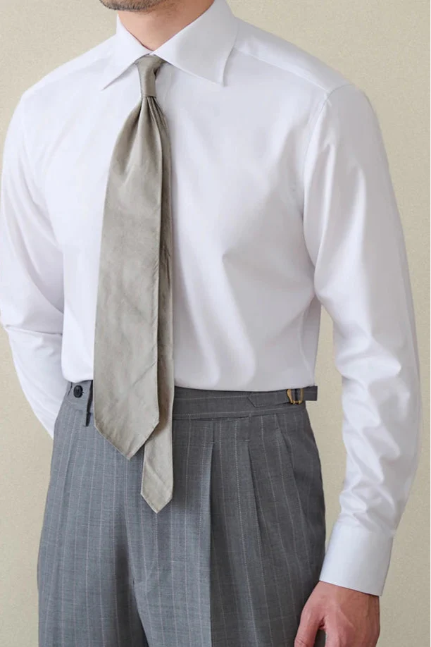 Italian style old money shirt, vintage long sleeve, soft cotton, men's fashion.