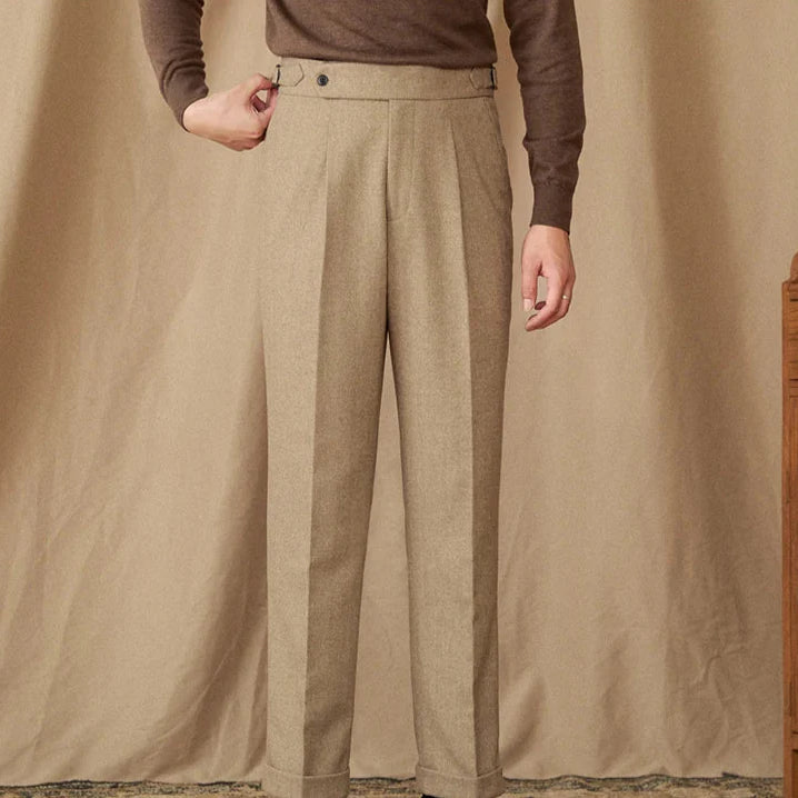 Wool winter Italian trousers for modern gentleman, stylish and durable.