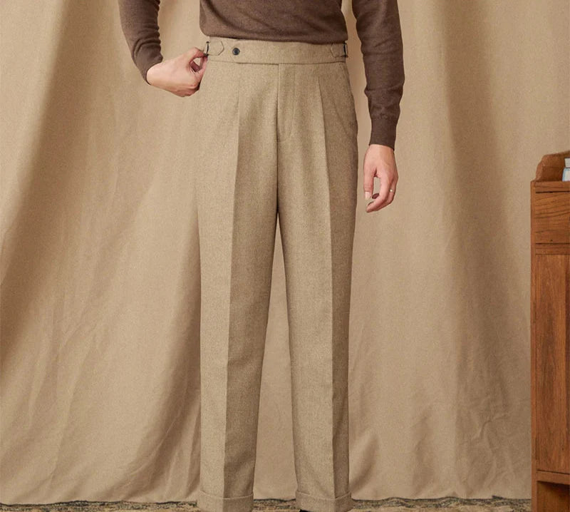 Wool winter Italian trousers for modern gentleman, stylish and durable.