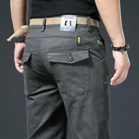 Cotton stretch smart-casual pants