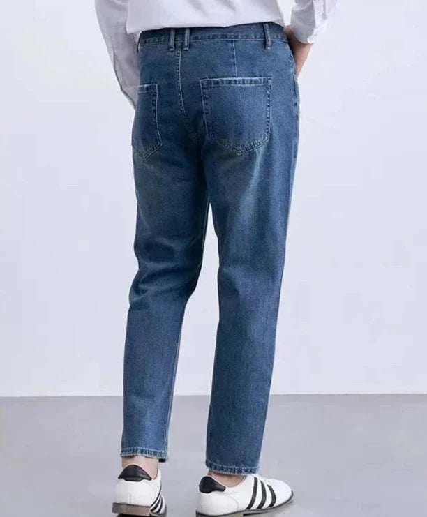 Straight business jeans perfect for office and casual wear.