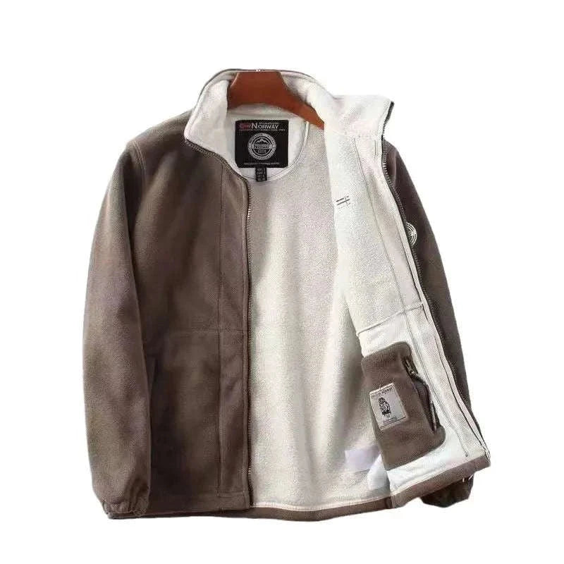 Norway velvet jacket for men made of cotton and polyester, casual style, solid pattern, comfortable and breathable.