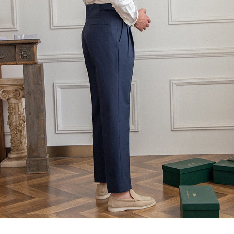 High Waist Business Trousers in a sophisticated, tailored design with a refined old money aesthetic.