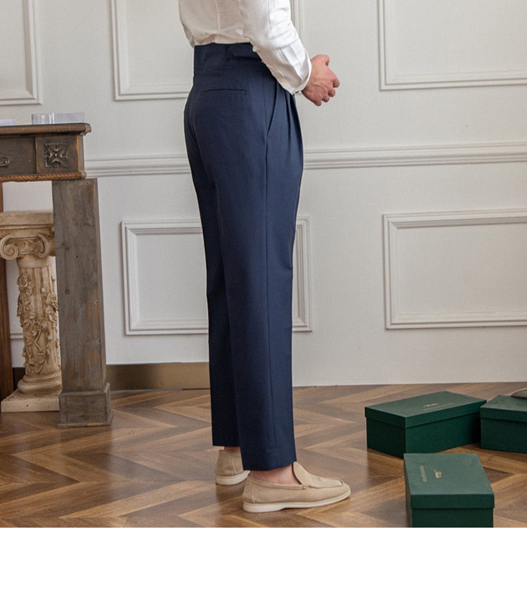 High Waist Business Trousers in a sophisticated, tailored design with a refined old money aesthetic.