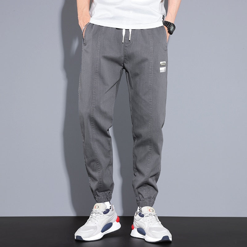 Men's Vinny Loose Pants, relaxed fit, grey, casual streetwear style.