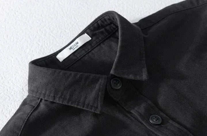 Premium short sleeve summer shirt in solid cotton fabric, perfect for spring/summer casual and office wear.