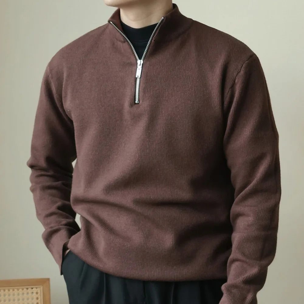 AntoniosClothing high-neck half-zip sweater