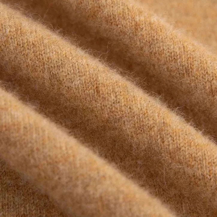 High-quality wool fabric close-up for business turtleneck sweater.