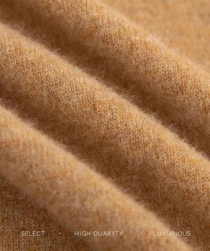 High-quality wool fabric close-up for business turtleneck sweater.