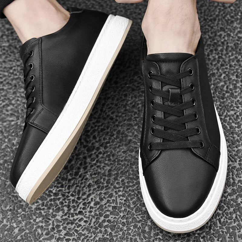 Casual shoes with genuine leather and non-slip rubber outsole.