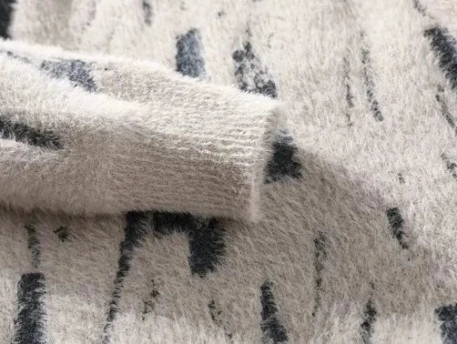 Harakiri sweater close-up texture with solid pattern, wool blend.