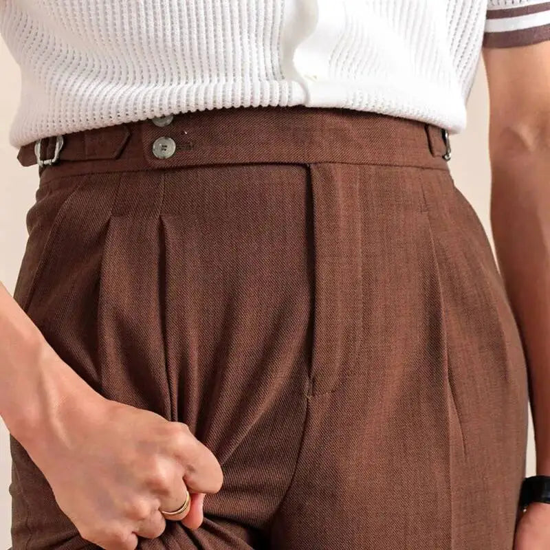 Double-pleat neapolitan trousers