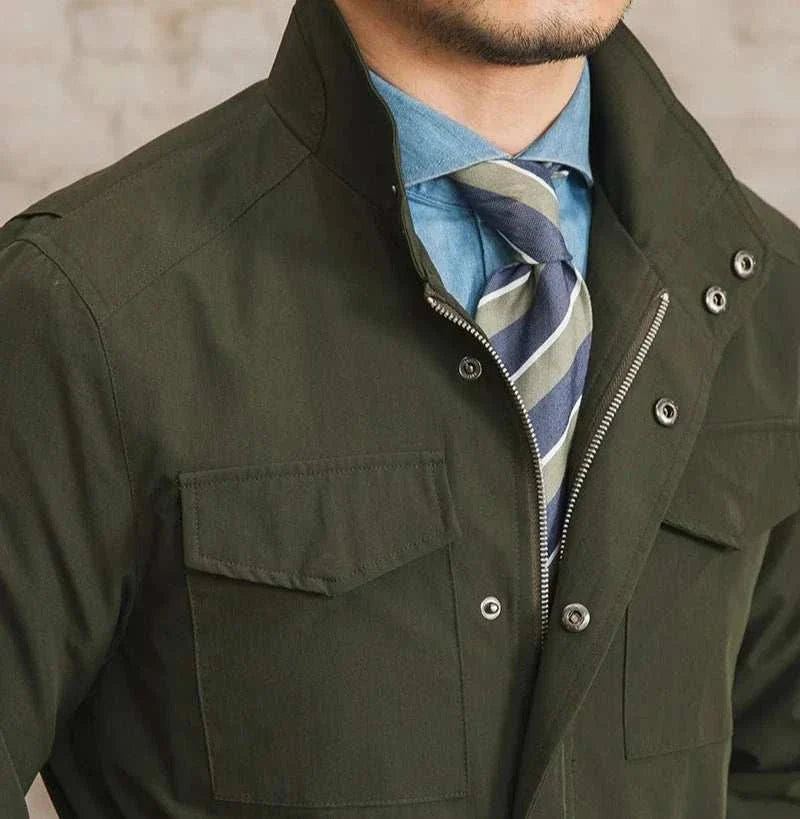 British old money jacket in high-quality cotton with elegant design, perfect for men.