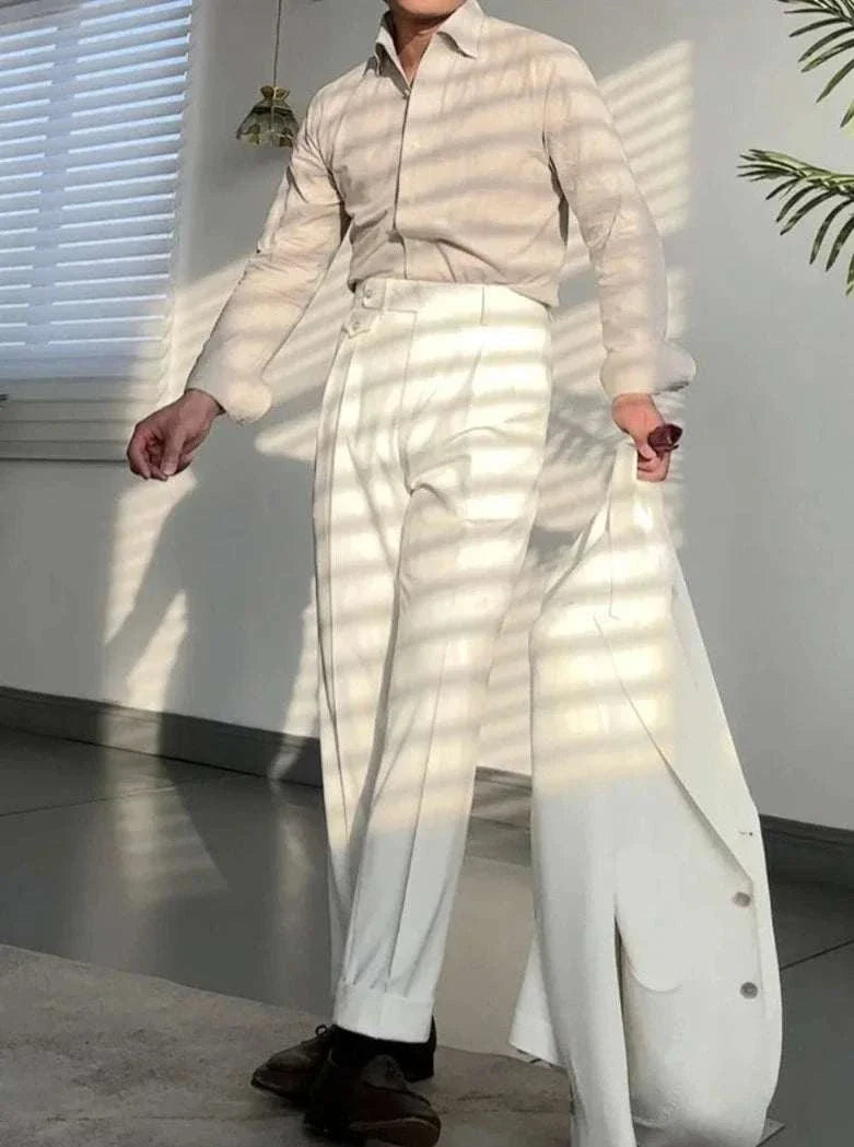 Office suit long sleeve shirt for men, stylish and comfortable, suitable for all seasons.