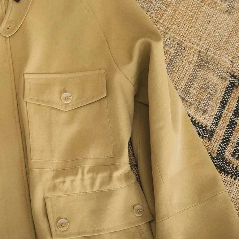 Italian smart casual jacket in high-quality cotton, vintage style, perfect for autumn.