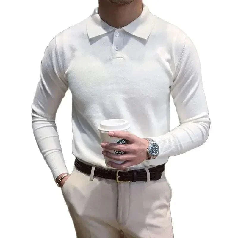 Antonio turn-down sweater, slim fit wool autumn casual wear.